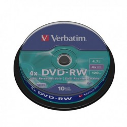 DVD VERBATIM 43552 - DVD-RW - 4.7 GB - 4x - Spindle 10 DVD-RW.