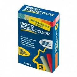 Gessetti Robercolor GIOTTO - 80 mm - Colorati - 538900 (10 Pz) per lavagne