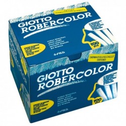 Gessetti Robercolor GIOTTO - 80 mm - BIANCO - 538800 (100 Pz) per lavagne