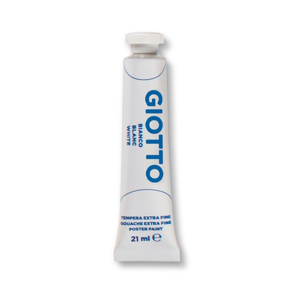 GIOTTO - 35500100 - Tempera tubo 7 (21ml) bianco 01 - Confezione da 6 PZ -  8000825037269