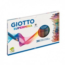 Pastelli Supermina GIOTTO - 3.8 mm - da 3 anni in poi - 235900 (36 Pz)