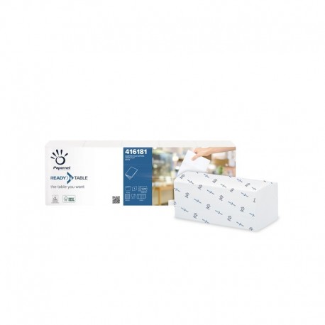 Tovaglioli interfogliati 1/4 Fold - 33x22 - monovelo Bianco - Papernet - 5 conf.