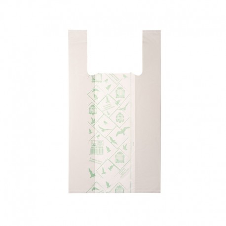 Shoppers Midi - 28x50 cm - mater-biodegradabili - Bianco - scatola 500 pezzi