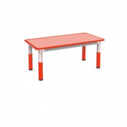 Tavolo telescopico - 120x60x46 cm - H 46/58 cm - Rosso - CWR