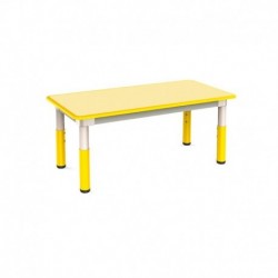 Tavolo telescopico - 120x60x46 cm - H 46/58 cm - Giallo - CWR