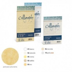 25 Buste con strip CALLIGRAPHY 03 ORO 11x22 cm 90 gr. FAVINI A57W203