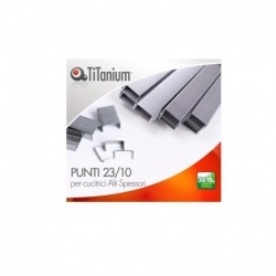 Punti metallici - 23/10 - TiTanium - 20 Conf. da 1,000 punti