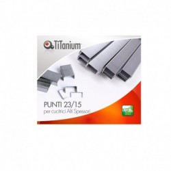 Punti metallici - 23/15 - TiTanium - 10 Conf. da 1,000 punti