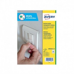 Adesivo antimicrobico - quadro - poliestere trasp. - 68 Et/Fg - 10 Fg A4 - Avery