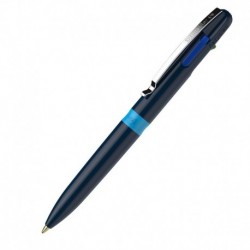 Penna a sfera Take 4 - punta media - 4 colori - fusto Blu - Schneider (10 Pz)