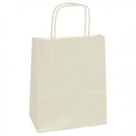 Shoppers Buste (25 Pz) Carta Kraft 26x11x34.5 cm. Twisted AVORIO CARTABIANCA