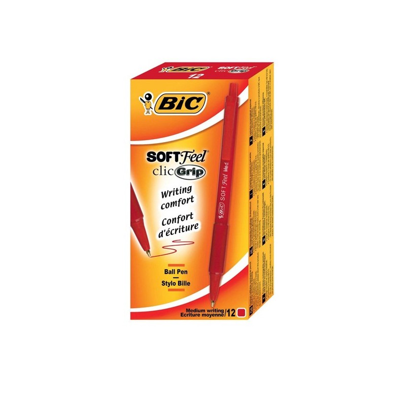 BIC Soft Feel - Penna a sfera Rossa 837399