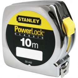 Flessometro Powerlock 10 Mt. STANLEY M33442. Flessometro con nastro in metallo