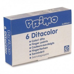 Box Confezione 6 Colori a dita 250 gr. CMP PRIMO - MOROCOLOR 222TD6G