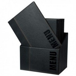 Portamenu' Scatola Box Trendy con 20 Porta Menu' Nero SECURIT. Scatola contenito