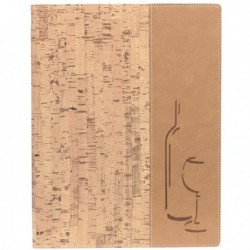 Carta dei vini A4 - 24x34 cm Sughero Design con 1 inserto doppio SECURIT